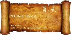 Muladi Appia névjegykártya